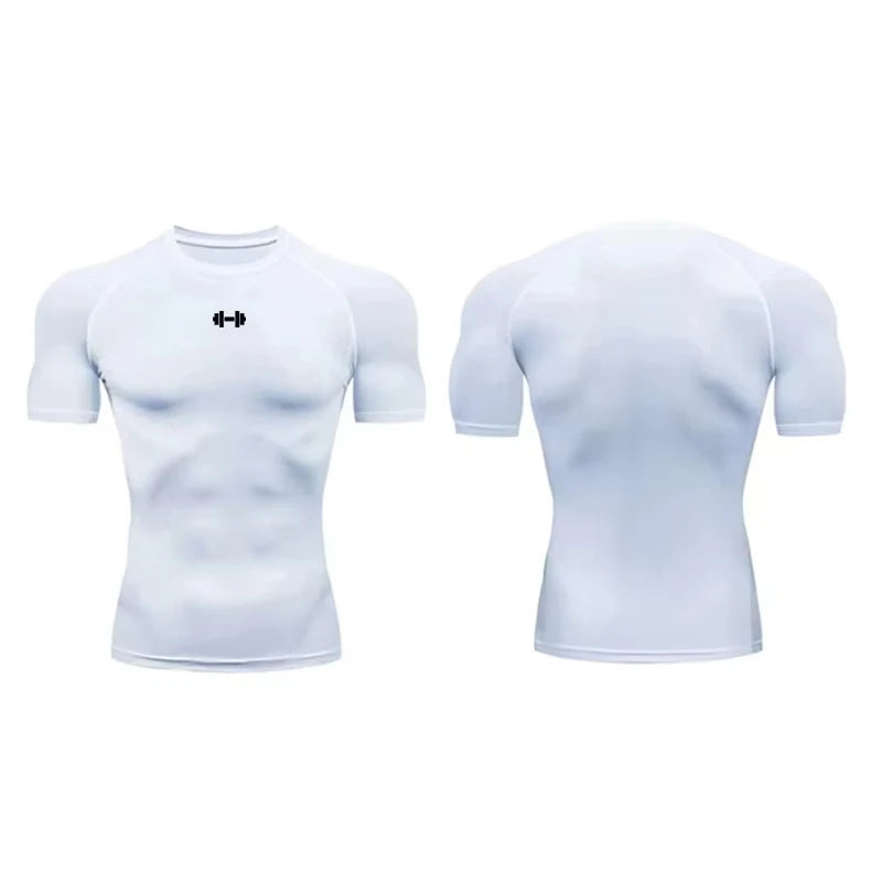 Men Quick Dry Compression Shirt Running Gym Wear