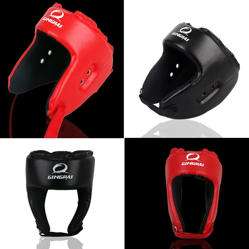 Black MMA Helmet – Kickboxing & Muay Thai Protection
