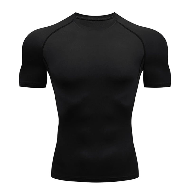 Men Quick Dry Compression Shirt Running Gym Wear