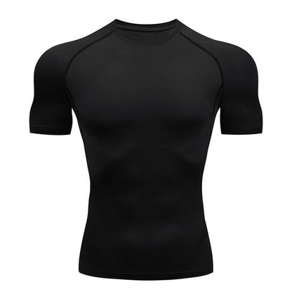Men Quick Dry Compression Shirt Running Gym Wear