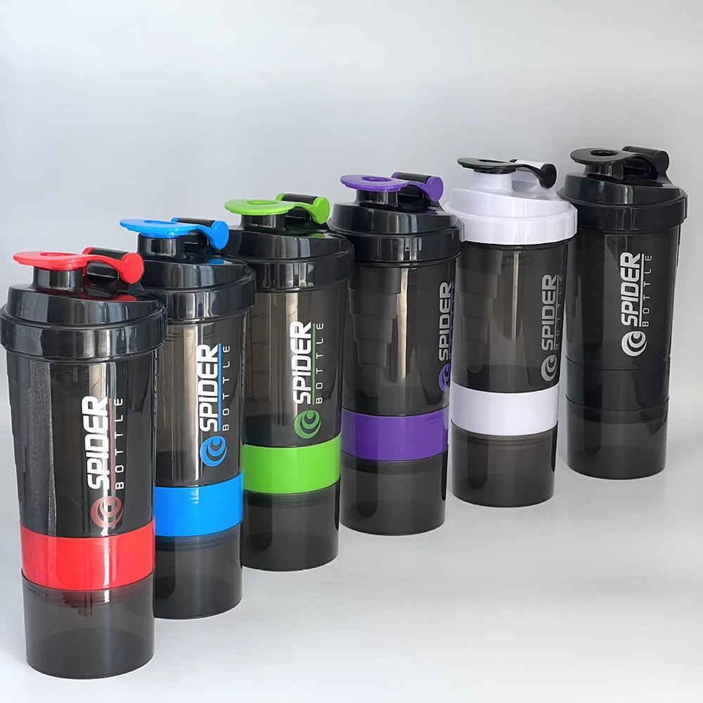 ShakeFuel Bottle 3-Layer — Protein Shaker Mixing Bottle