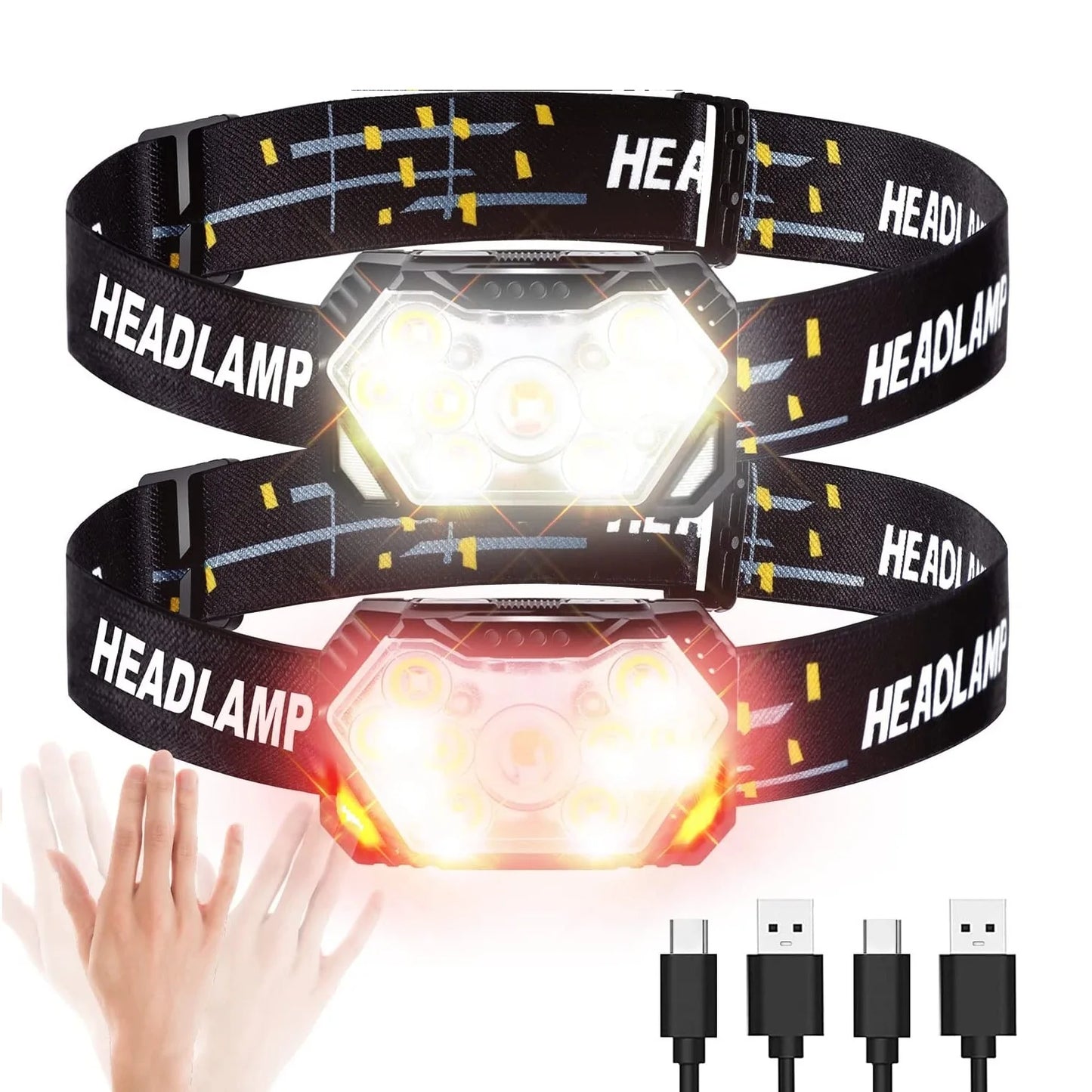 HeadBeam 9LED USB — Rechargeable Motion Sensor Headlamp