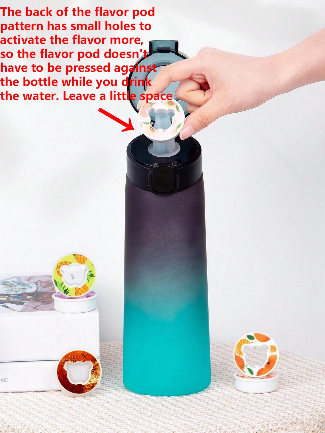 Aromatic Hydration Bottle 650ml (Pineapple 🍍, Peach 🍑, Orange 🍊, Grape 🍇, Lemon 🍋, Red Bull , Cola 🥤)