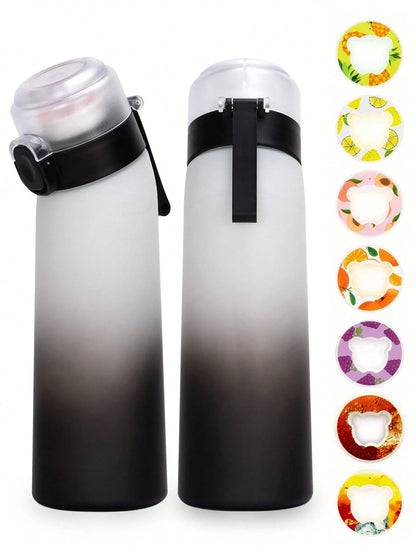 Gradient Air Water Bottle – Scented Flavor Hydration Cup 650ml (Pineapple 🍍, Peach 🍑, Orange 🍊, Grape 🍇, Lemon 🍋, Red Bull ⚡, Cola 🥤)