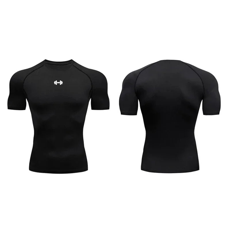 Men Quick Dry Compression Shirt Running Gym Wear
