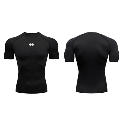 Men Quick Dry Compression Shirt Running Gym Wear