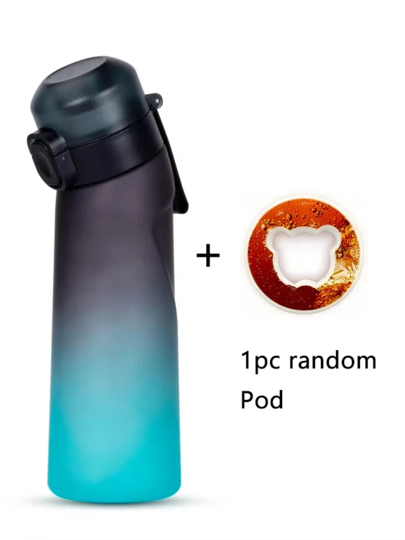 Gradient Air Water Bottle – Scented Flavor Hydration Cup 650ml (Pineapple 🍍, Peach 🍑, Orange 🍊, Grape 🍇, Lemon 🍋, Red Bull ⚡, Cola 🥤)