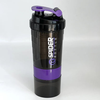 ShakeFuel Bottle 3-Layer — Protein Shaker Mixing Bottle
