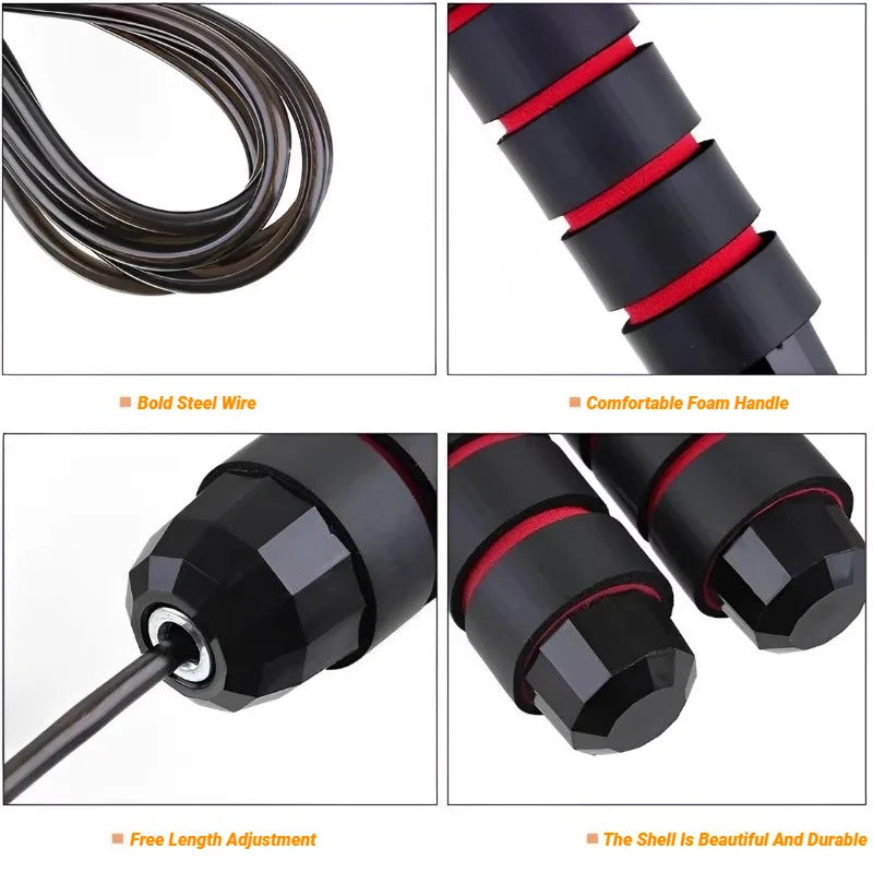 Adjustable Steel Wire Jump Rope – Cardio & Fitness