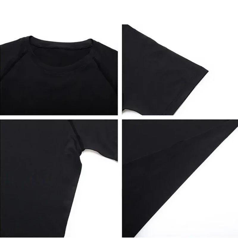 Men Quick Dry Compression Shirt Running Gym Wear