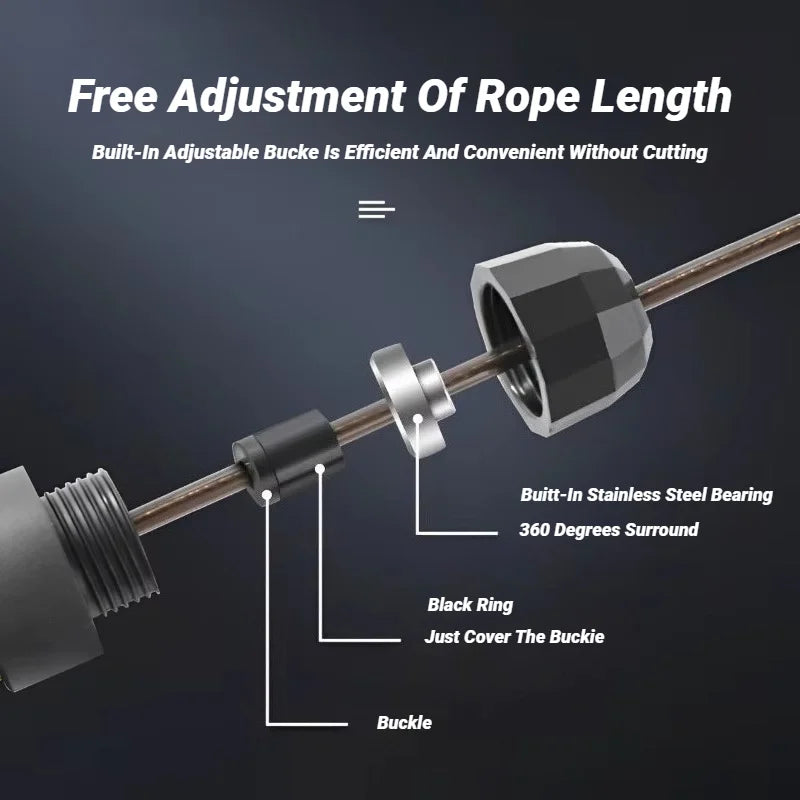 Adjustable Steel Wire Jump Rope – Cardio & Fitness