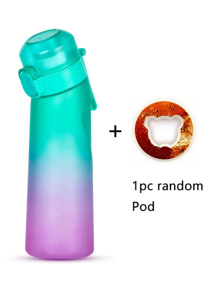 Gradient Air Water Bottle – Scented Flavor Hydration Cup 650ml (Pineapple 🍍, Peach 🍑, Orange 🍊, Grape 🍇, Lemon 🍋, Red Bull ⚡, Cola 🥤)