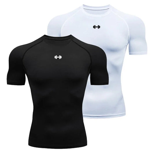 Men Quick Dry Compression Shirt Running Gym Wear