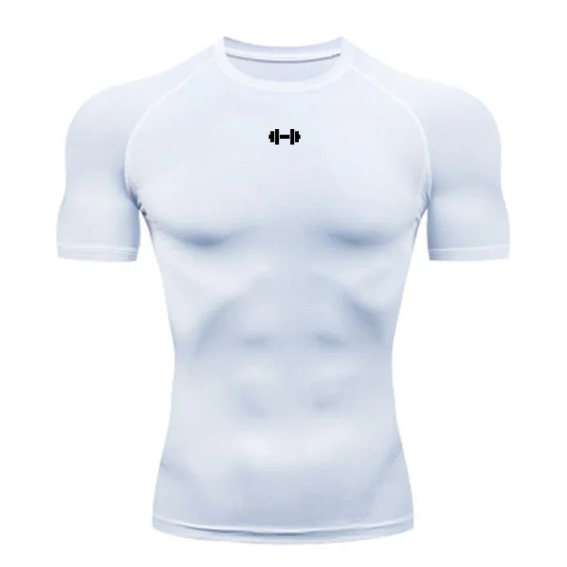 Men Quick Dry Compression Shirt Running Gym Wear