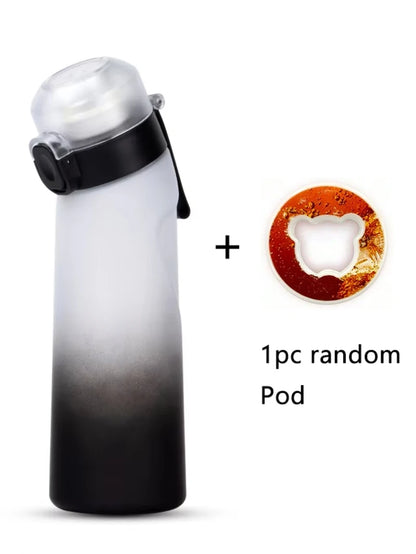 Gradient Air Water Bottle – Scented Flavor Hydration Cup 650ml (Pineapple 🍍, Peach 🍑, Orange 🍊, Grape 🍇, Lemon 🍋, Red Bull ⚡, Cola 🥤)